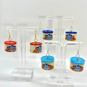 Peanut Earrings - Blue Diamond Almonds - Mini Brands Earrings - Snack Earrings